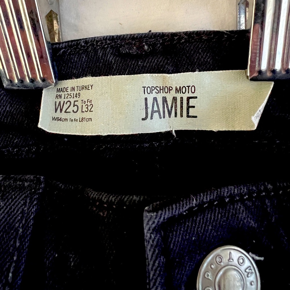 Topshop Moto Jamie skinny black jeans